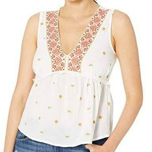 Lucky brand sleveless romantic top size large